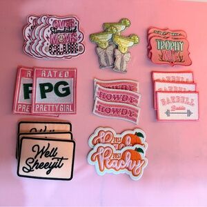 Assorted Embroidered Iron on Patches 24 total